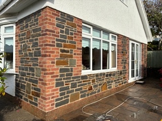 stone repair to a home in Neath South Wales
